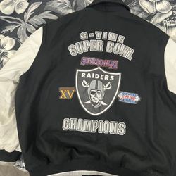 Raiders Leather Letterman Jacket