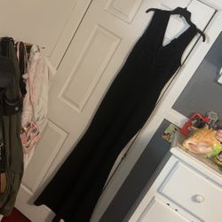 Mermaid Style Long Black Dress Size M/L
