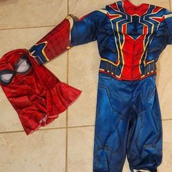 Complete Boys Muscled Spiderman Costume