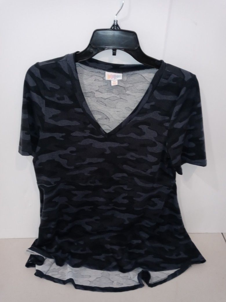 Womens LulaRoe Camo Top Size XS