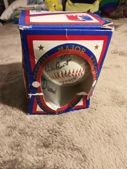 Major league autographed baseball