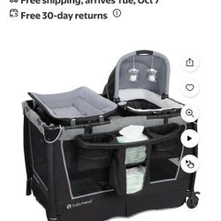 Baby Trend Simply Smart Nursery Center Playard with Bassinet and Travel Bag - Whisper Grey