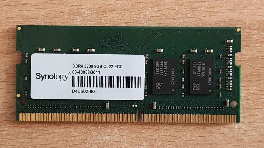 Synology 8GB DDR4 3200 ECC SO DIMM RAM (D4ES02 8G) NAS Synology 8GB DDR4 3200 ECC SO DIMM RAM (D4ES02 8G) NAS