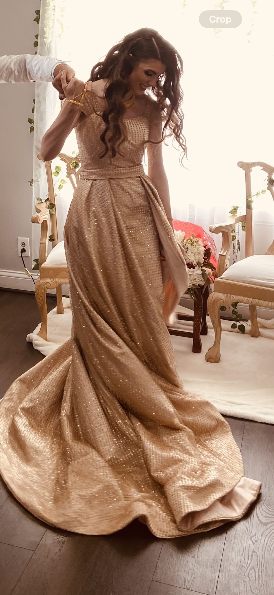 Lavish Evening Dress With An Overskirt