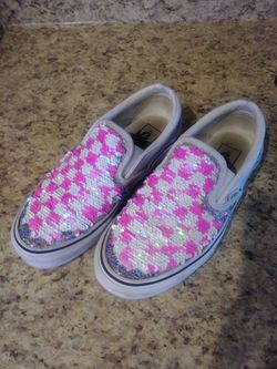 Vans Classic Slip-On Sequin Sneakers size 6