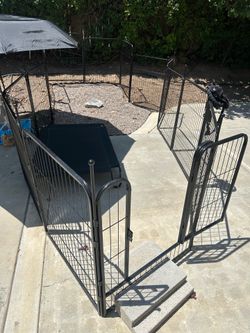 Dog playpen gate fence