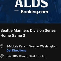 Mariners ALDS Game 5 - 2 Tickets
