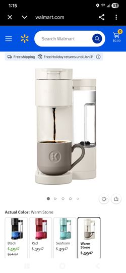 Keurig K-Express Essentials Warm Stone Single-Serve K-Cup Pod Coffee Maker