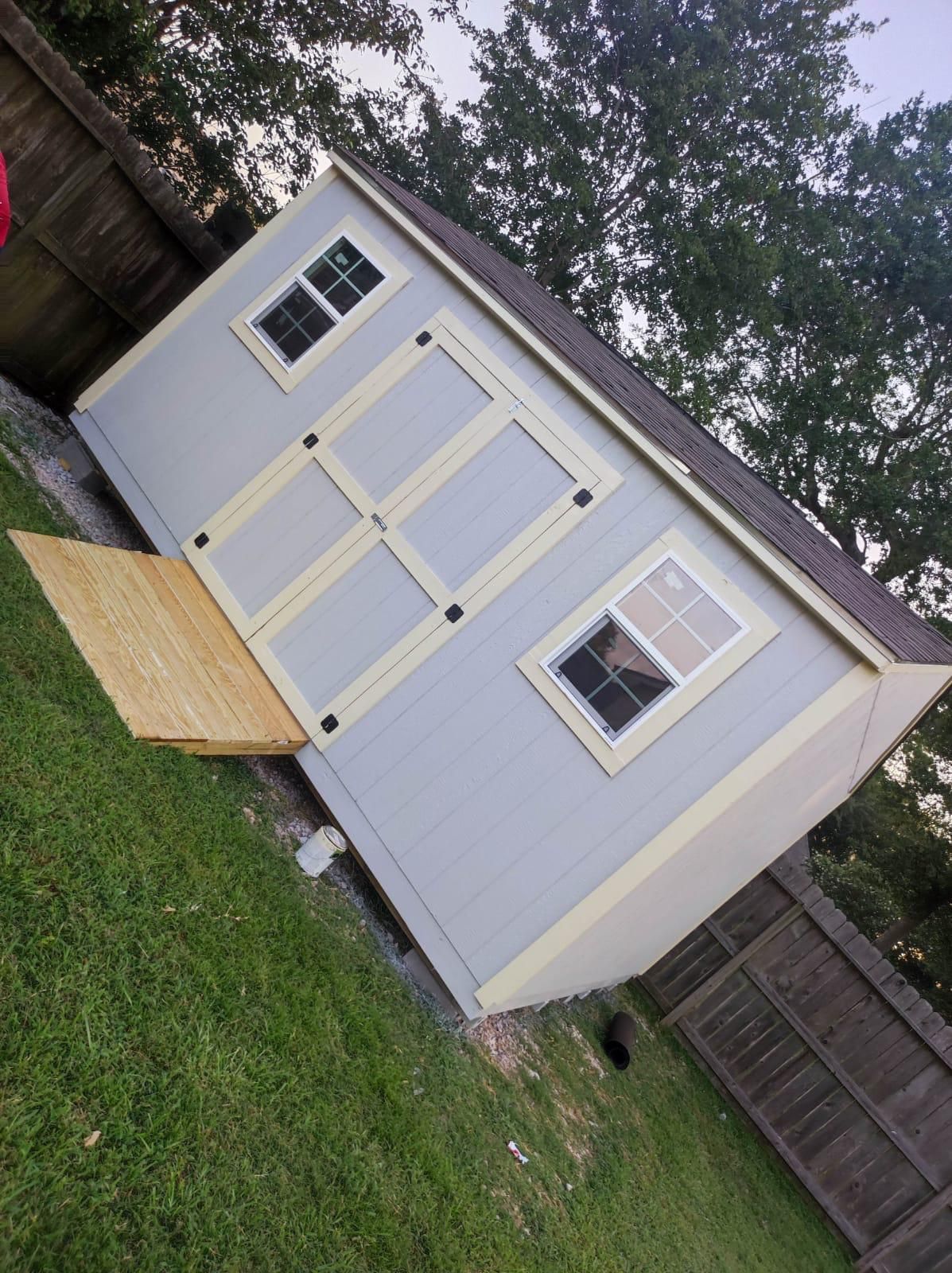Storage Sheds We build in the yard of your house