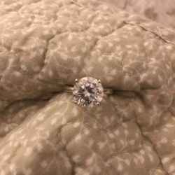 14k White Gold High Quality CZ engagement ring