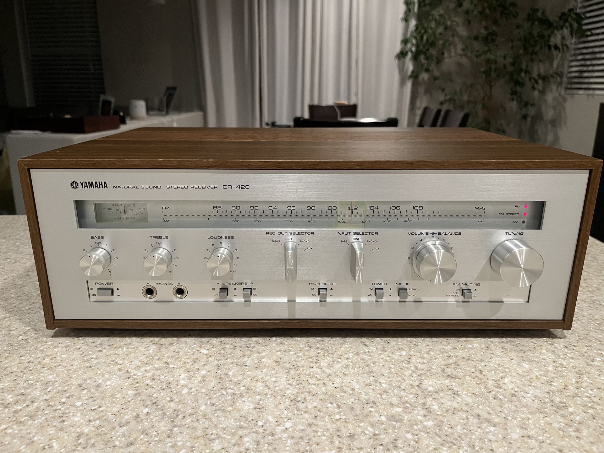 Yamaha CR-420 Natural Sound Stereo Amplifier / Receiver - Serviced Sounds Great!