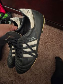 Vintage Adidas Copa Mundial Men’s Size 10.5 Black Leather Soccer Cleats 05/2003Vintage Adidas Copa Mundial Men’s Size 10.5 Black Leather Soccer Cleats