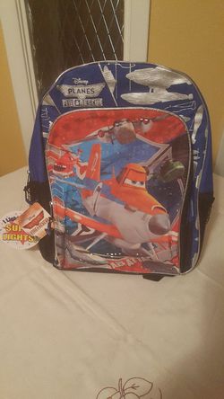 New Disney Airplane Backpack, Lights up, 16 inch