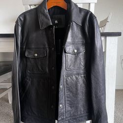Banana Republic Black Biker Leather Jacket