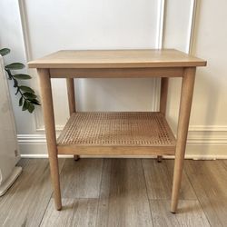 Wood and cane accent side table or nightstand - Hearth and Hand with Magnolia