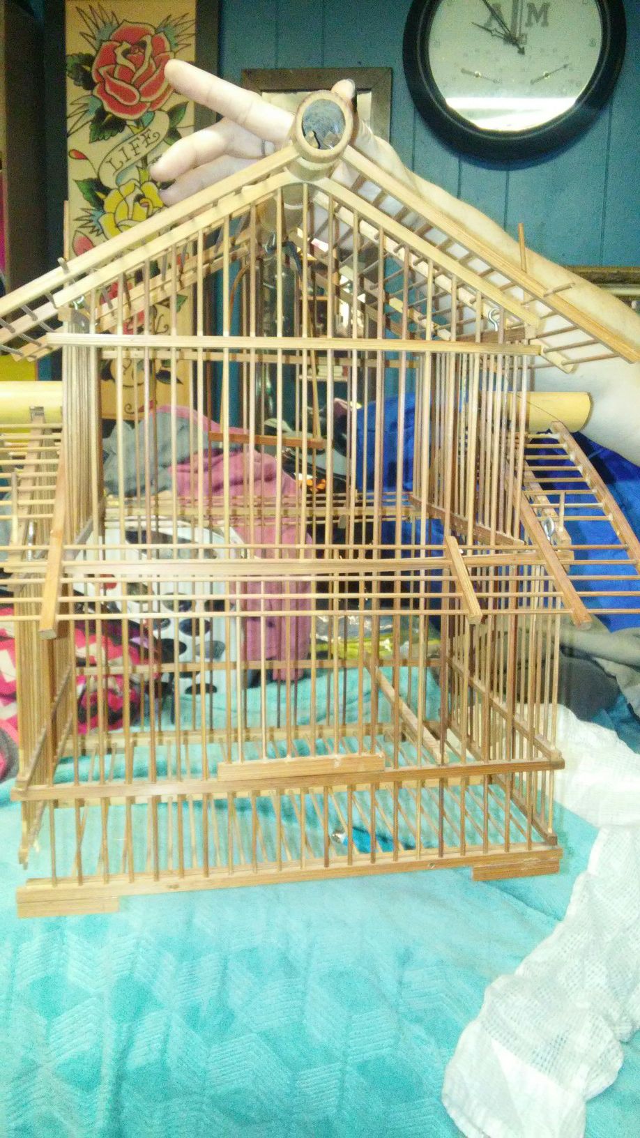Vintage Bamboo Birdcage