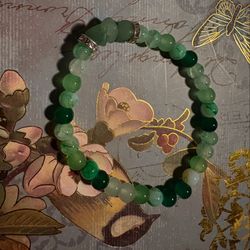 Green Beaded Bracelet 