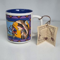 Vtg Rod Velarde Native American Jicardilla Apache Indian Bear Dancer Coffee Mug