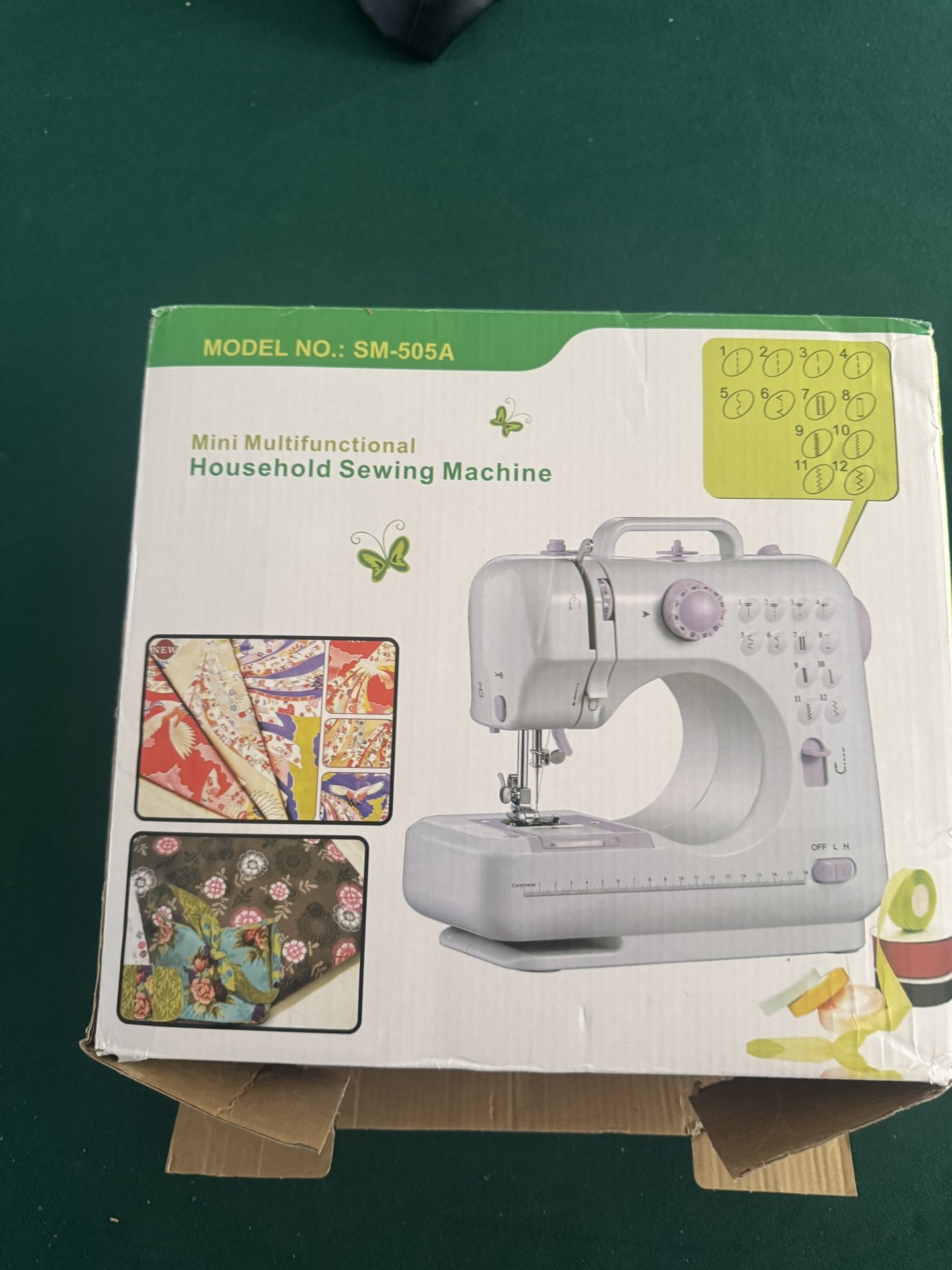 Mini Portable Sewing Machine SM-505A with 12 Stitch Patterns LED Light**
