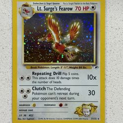LT Surge’s Fearow 1999 Base Set Halo