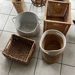 Wicker And Rope Containers