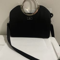 Vtg Black Metal Designer Bag
