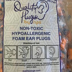 Earplugs Bag Of 200 Pairs 