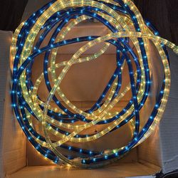 Blue and white rope light 20’