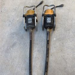 Wyco Concrete Vibrators Model # 992 And 993 With 9' Flex Shafts