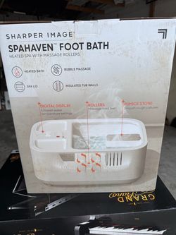 Sharper Image® Spahaven - Baño de pies calentado - Chorros de burbujas, rodillos de masaje