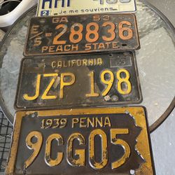 Vintage License Plates 