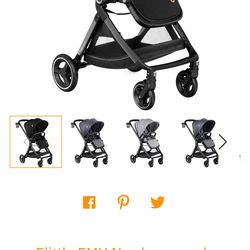Elittle EMU Newborn-ready Full Size Revsersible Compact Baby Stroller