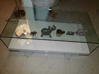 Italian White Glass center table