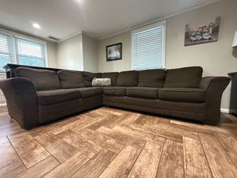 Brown sectional