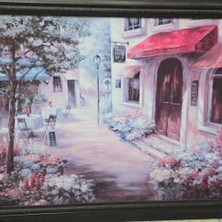 Oil Base French Town Wall Art  Pating 