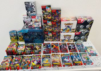 Pokemon variety packets, booster bundle, booster box, booster display & elite trainer box