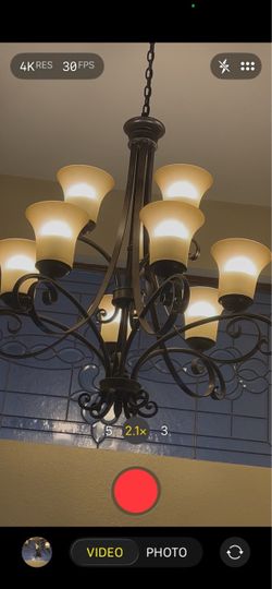 9 bulb ceiling chandelier