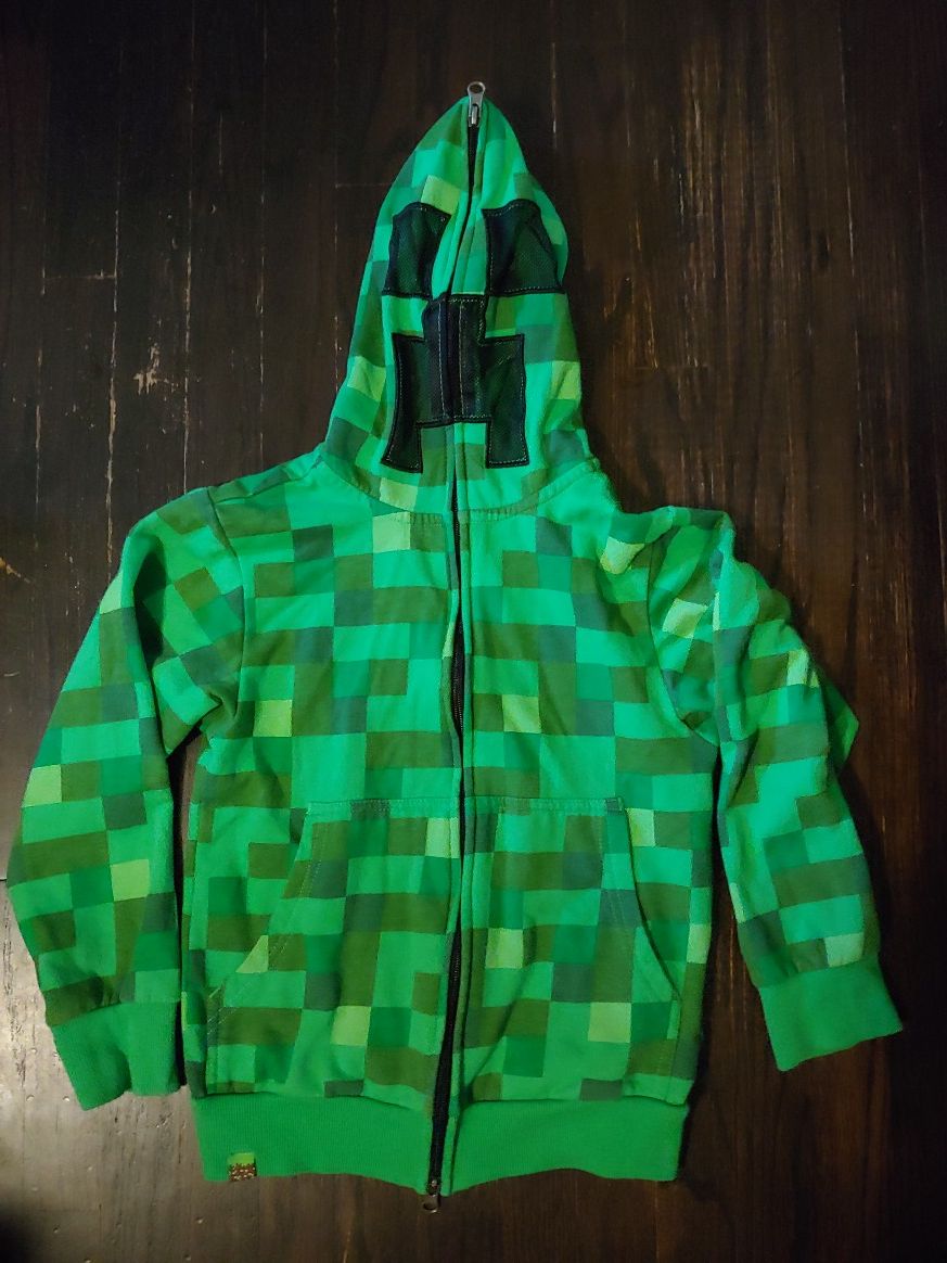 Minecraft hoodie jacket sweater Jinx child's size XS 4/5 creeper
