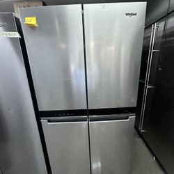 WHIRLPOOL 4 DOOR STAINLESS STEEL REFRIGERATOR