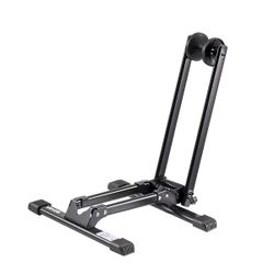 204*Bike Rack, Fits 20 to 29 Inch Mountain & Road Bikes, Alloy Steel Rust-Resistant Bike Floor Stand Rack, Foldable Bicycle Stand, Black