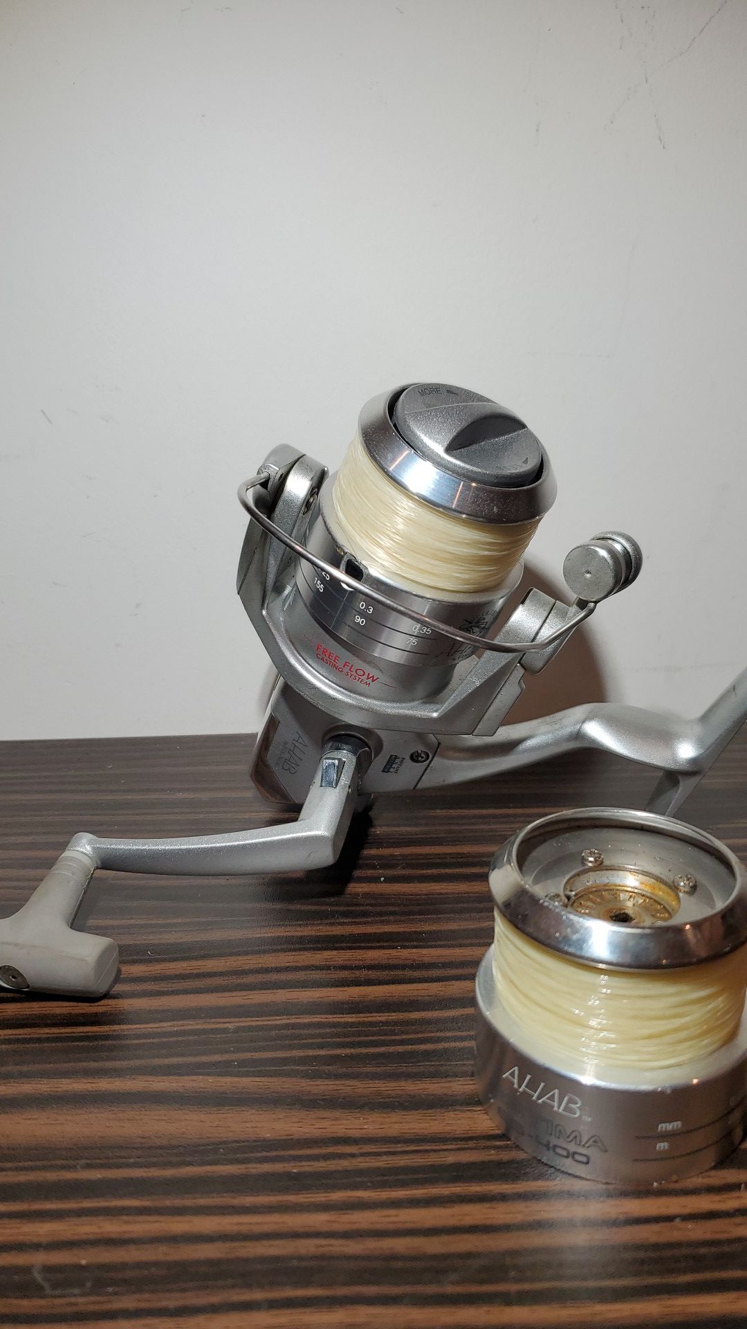 Fin Nor AHAB Estima ES-400 Fishing Reel with Extra Spool very smooth