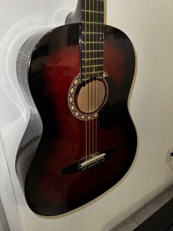 Rogue Acoustic Guitar + Wall Mount + Tuner + Picks