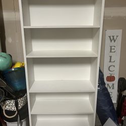 Tall White Bookcase $100