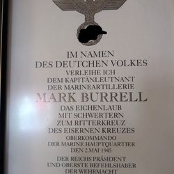 Signed WW2 Document Award For A U-Boat Captain 