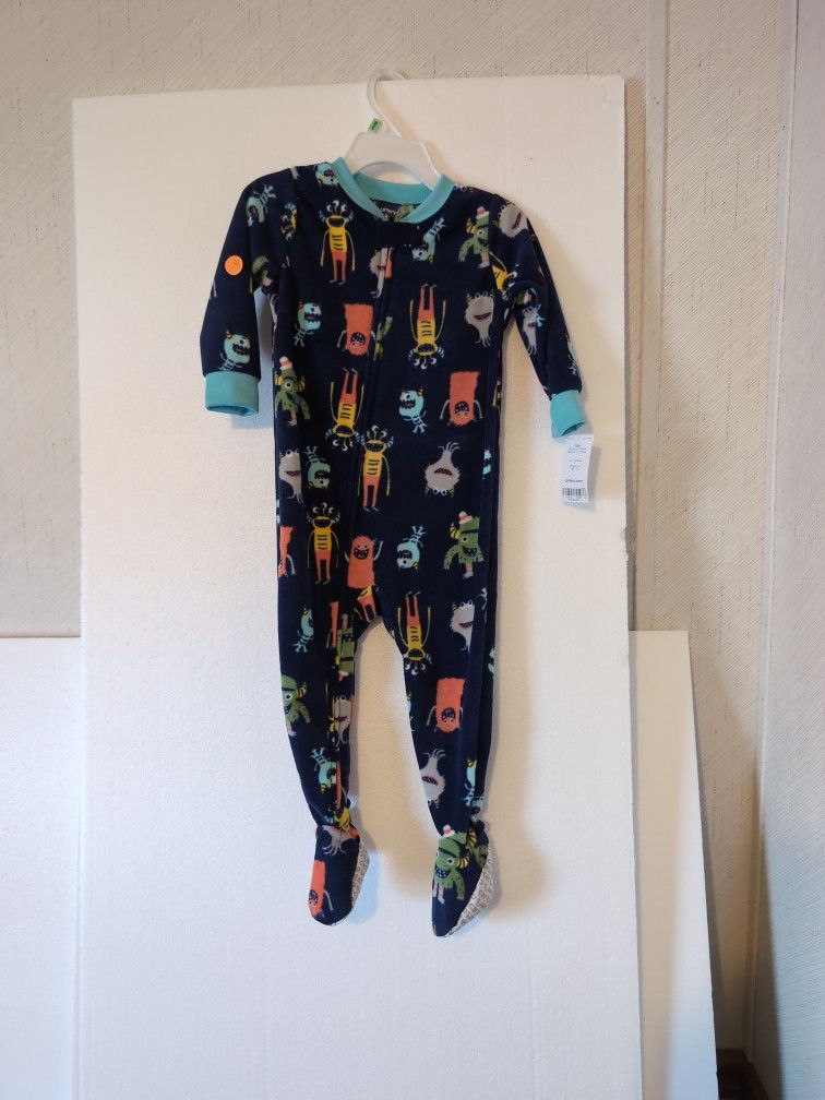 Little Monsters Footed Sleeper Pajamas, Size 18 Months