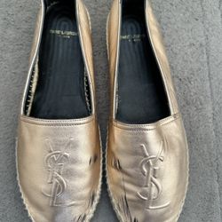 Authentic YSL Espadrilles Rose Gold