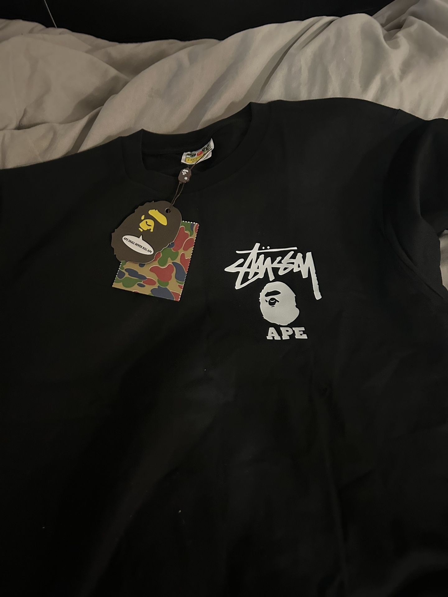 Stussy X Bape Shirt Size Medium