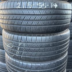 Set Of Tires (4) 215-55-17 Michelin