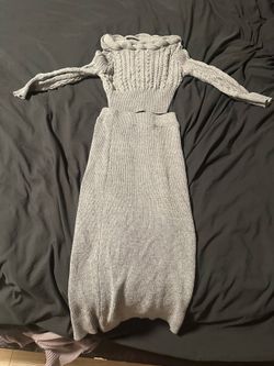 Grey sweater set