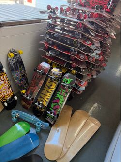 Skateboard decks trucks wheels bearings